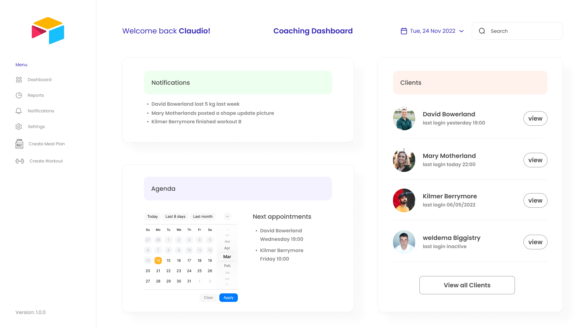Coaching Dashboard
